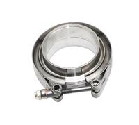 Terminale di Scarico Morsetto A V Acciaio Inox Ar 304 Morsetto A V Tubo Scarico Turbo Kit Morsetti A V Con Flangia Maschio Femmina Universale(4 inch 102mm)