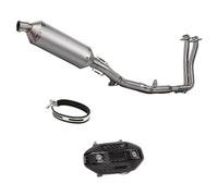 Terminale Di Scarico Moto Per XL750 Transalp 750 Sistema Di Scarico Completo Collettore In Acciaio Inox Connect Project Marmitta Con DB Killer Motorcycle Muffler Exhaust Slip On(B)