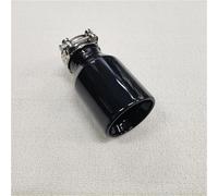 Terminale di Scarico Nero Acciaio Inox Scarico Marmitta Punta Estremità Riccia Bordo Piatto Uscita Universale Modificato Tubo Accessori Turbo Fischio(76 IN 101 OUT)