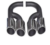 Terminale Di Scarico Per Auto Per Cayenne 958 2011-2014 In Acciaio Inossidabile Terminale Punta Scarico(Long silver)