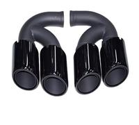 Terminale Di Scarico Per Auto Per Cayenne 958 2011-2014 In Acciaio Inossidabile Terminale Punta Scarico(Short black)
