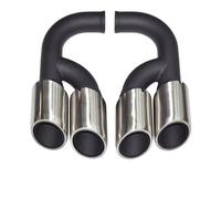 Terminale Di Scarico Per Auto Per Cayenne 958 2011-2014 Terminale Di Scarico In Acciaio Inossidabile Terminale Di Scarico Auto Tubo Scarico(Long frosted silver)