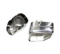 Terminale di Scarico Per BMW Per X3 G01 X4 G02 2022 Scarico Quadrato In Acciaio Inox Nero Marmitta Collettore Di Scarico Saldato Ugello Scarico Coda Punta(Argento)