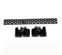Terminale di Scarico Per Land Per Rover Per Defender 90 110 2020-2022 Tubo Di Scarico Posteriore Aggiornamento Puntale Silenziatore Rotondo A Quattro Uscite Scarico Coda Punta(Black 1set 2.0T)