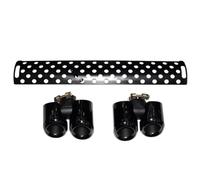 Terminale di Scarico Per Land Per Rover Per Defender 90 110 2020-2022 Tubo Di Scarico Posteriore Aggiornamento Terminale Di Scarico Rotondo A Quattro Uscite Scarico Coda Punta(Black A 1set 2.0T)