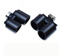 Terminale di Scarico Per Land Per Rover Per Defender 90 110 2020-2022 Tubo Di Scarico Posteriore Aggiornamento Puntale Silenziatore Rotondo A Quattro Uscite Scarico Coda Punta(Black A 3.0T)