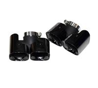 Terminale di Scarico Per Land Per Rover Per Defender 90 110 2020-2024 Tubo Di Scarico Posteriore Aggiornamento Puntale Silenziatore Rotondo A Quattro Uscite Scarico Coda Punta(Black B 3.0T)
