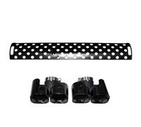 Terminale di Scarico Per Land Per Rover Per Defender 90 110 2020-2024 Tubo Di Scarico Posteriore Aggiornamento Puntale Silenziatore Rettangolare Rotondo Scarico Coda Punta(3.0T Black 1set)