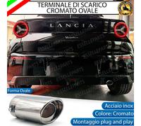 TERMINALE DI SCARICO PER MARMITTA FINALINO CROMATO LANCIA YPSILON MK3 INOX OVALE