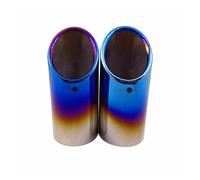 Terminale di Scarico Per Skoda Per Superb Per Octavia Wild Emperor Per Superb 63 Mm Ingresso 63 Mm Uscita Terminale Di Scarico Posteriore Per Auto(2pcs Blue)