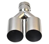 Terminale di Scarico Posteriore A Doppio Cilindro Universale in Acciaio Inox per Auto D'importazione(57MM in -76MM in Uscita)