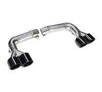 Terminale di Scarico Punta di Scarico Quadrupla per Q8 2020 2021 2022 per SQ8 Look Punta Silenziatore di Scarico Tubo di Scarico Ugello di Messa A Punto Terminale Scarico Auto(Nero)