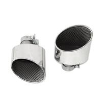 Terminale di Scarico Punta Di Scarico Tubo Di Scarico Auto Per RS3 RS4 RS4 RS5 RS6 Accessori Auto Doppio Interno Per S3 S4 S5 S6 Ugello Di Punta Silenziatore Scarico Coda Punta(Silver 2)
