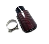 Terminale di Scarico Punta Marmitta Auto In Fibra Carbonio Lucida Con Motivo A Prugna A 3 Strati Ugello Universale Per Tubo Scarico In Acciaio Inox Nero Turbo Fischio(ID 57-OD 89)