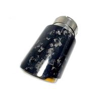 Terminale di Scarico Puntale Marmitta In Fibra Carbonio Forgiata Lucida + Acciaio Inossidabile Dorato Tubo Scarico Universale Per BMW Turbo Fischio(ID 57-OD 101)