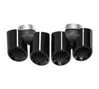 Terminale di Scarico Punte Marmitta Scarico Per 911 2011-2018 Terminale Quadrato Aggiornamento Ugello Rotondo Quadruplo Turbo Fischio(2011 to 2015 Black)