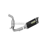 Terminale di Scarico + Raccordo Arrow Thunder Allu Nero Ktm Rc 125 2015 > 2016
