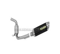 Terminale di Scarico + Raccordo Arrow Thunder Alu Nero Ktm Rc 125 2015 > 2016