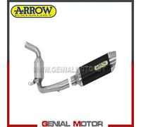 Terminale di Scarico + Raccordo Arrow Thunder Alu Nero per KTM Rc 125 2015 2016