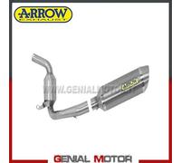 Terminale di Scarico + Raccordo Arrow Thunder Aluminio per KTM Rc 125 2015 2016