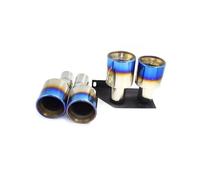 Terminale di Scarico Scarico Quadruplo Per BMW Per F10 F11 F18 525i 520i 530i 523i 5 Serie Benzina Aggiornamento Modello Per M5 MT Paraurti Posteriore Marmitta Punta Scarico Coda Punta(Blu)