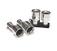Terminale di Scarico Scarico Quadruplo Per BMW Per F10 F11 F18 525i 520i 530i 523i 5 Serie Benzina Aggiornamento Modello Per M5 MT Paraurti Posteriore Marmitta Punta Scarico Coda Punta(Argento)