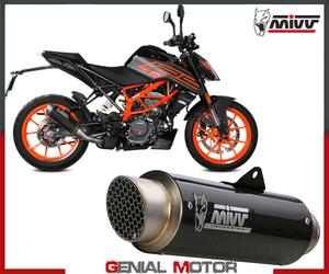 Terminale di scarico slip-on MIVV GP PRO Carbonio kat per KTM 125 DUKE 2021