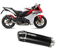 Terminale di Scarico Storm GP NERO coppa carbonio HONDA CBR 600 F 2011 > 2013