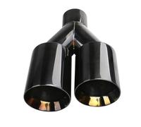 Terminale Di Scarico Terminale Di Scarico Doppio ID63mm OD89mm Design Asimmetrico A Doppia Parete Da Saldare Per Tubo Universale 60mm OD Copertura Della Punta Di Scarico(Titanio)