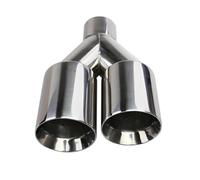 Terminale Di Scarico Terminale Di Scarico Doppio ID63mm OD89mm Design Asimmetrico A Doppia Parete Da Saldare Per Tubo Universale 60mm OD Copertura Della Punta Di Scarico(Argento)