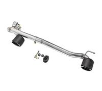 Terminale di Scarico Terminale Scarico In Acciaio Inossidabile Doppio Tubo Auto Marmitta Per BMW E90 E92 318i 320i 330i Per MP Per MT Bodykit Nel 2006-2016 Turbo Fischio(Look in carbonio)