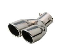 Terminale Di Scarico Terminale Scarico Posteriore Universale Da 63 Mm Auto Con Doppia Punta In Acciaio Inossidabile Spesso Marmitta Auto. Terminali(S curl)