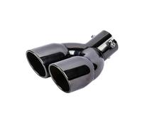 Terminale Di Scarico Terminale Scarico Universale Auto Terminale Rotondo In Acciaio Inox Terminale Posteriore Cromato Terminale Rotondo Tubo Di Scarico ID 76 Mm. Terminali(Bend Titanium Black)