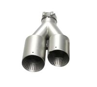 Terminale di Scarico Terminali Di Scarico Racing A Doppia Uscita Terminale Di Scarico Universale Per Marmitta Per GTI Per MK7 Per Golf 7 Ugello Scarico Coda Punta(Left ID51-OD114mm)