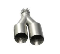 Terminale di Scarico Terminali Di Scarico Racing A Doppia Uscita Terminale Di Scarico Universale Per Marmitta Per GTI Per MK7 Per Golf 7 Ugello Scarico Coda Punta(Right ID63-OD101mm)