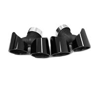 Terminale Di Scarico Tubo Per 911 Per Carrera 991.2 NON-PSE 2017 2018 2019 Terminale Di Scarico Quad 304 In Acciaio Inossidabile Nero(Nero)