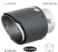 Terminale di Scarico Tuning Universale in Fibra di Carbonio 155mm Simoni Racing