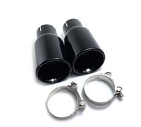 Terminale di Scarico Universale 2.5" Ingresso Terminale Scarico Tubo Scarico Marmitta Ugello Acciaio Inox Smussato Vernice Completa Cottura(63 IN-114MM OUT)
