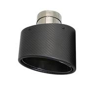 Terminale di Scarico Universale Auto In Opaco Silenziatore Tubo Scarico Ugello Decorazione In Acciaio Inox Argento Ovale 150Mm Inclinabile Sinistra Destra Turbo Fischio(Left 57MM)