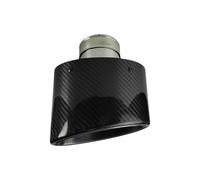 Terminale di Scarico Universale Auto Lucido Silenziatore Punta Ugello Tubo Scarico Decorazione In Acciaio Inox Argento Ovale 150Mm Inclinazione Sinistra Destra Turbo Fischio(Polishing-63.5)