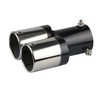 Terminale di Scarico Universale per Auto in Acciaio Inox con Doppio Terminale di Scarico(Un)