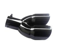 Terminale Di Scarico Universale Per Auto Terminale Di Scarico A Doppia Canna Da 63 Mm Accessori Per Auto Puntale scarico per auto(Curva Nera)