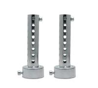 Terminale di scarico universale per moto Riloer, 2 x 48 mm, DB Killer, in acciaio inox, argento