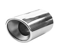 Terminale di scarico universale per sport, tuning, effetto acciaio inox, ovale, fino a 48 mm, cromato AutoHobby
