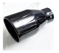 Terminale di Scarico Universale Posteriore Modifica Parti In Acciaio Inox Titanio Scarico Punta Silenziatore Tubo Coda Tondo Auto Accessorio Ingresso 63 Mm Tubo Suono Marmitta(Titanium Black)