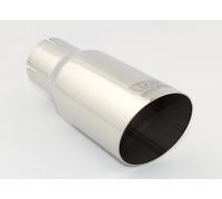 Terminale di scarico universale punta silenziatore rotonda 76 mm lunghezza 12...