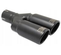 Terminale di Scarico Universale Punta Silenziatore Tonda 70mm Lunghezza 200/1...