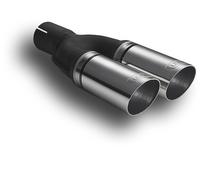 Tubo coda scarico universale marmitta punta tonda 60mm lunghezza 220mm montag...