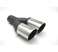 Terminale di scarico universale punta silenziatore tondo 80 mm lunghezza 210 mm