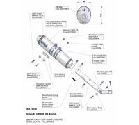 3378 - Terminale Scarico LeoVince X3 Alluminio SUZUKI DR 650 SE (96-15)